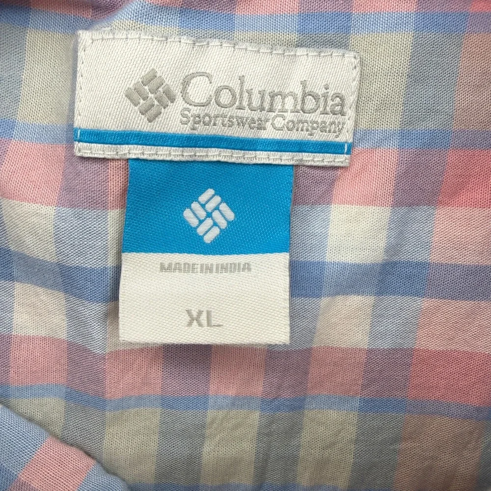 Columbia PFG Super Bonehead Sleeveless Dress XL Blue Pink Plaid - Picture 3 of 9